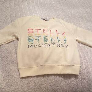 Stella McCartney Kids Colorful Logo Cream Sweatshirt